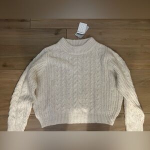 NEW Cream Gloria Jeans Cable Knit Crew Neck Sweater XL
